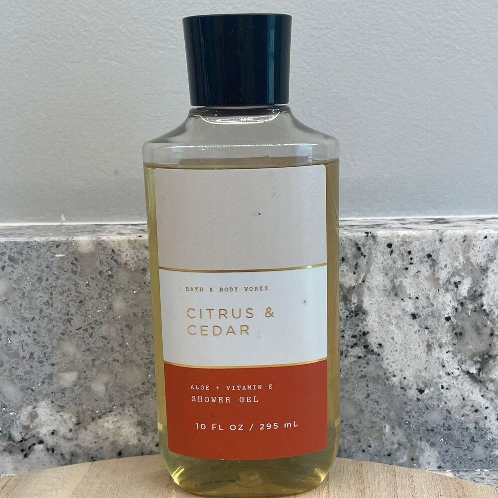 Bath & Body Works Shower Gel 10 oz. CITRUS & CEDAR Aloe + Vitamin E